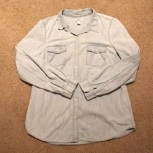 Cotton “denim like” button down- never worn!
